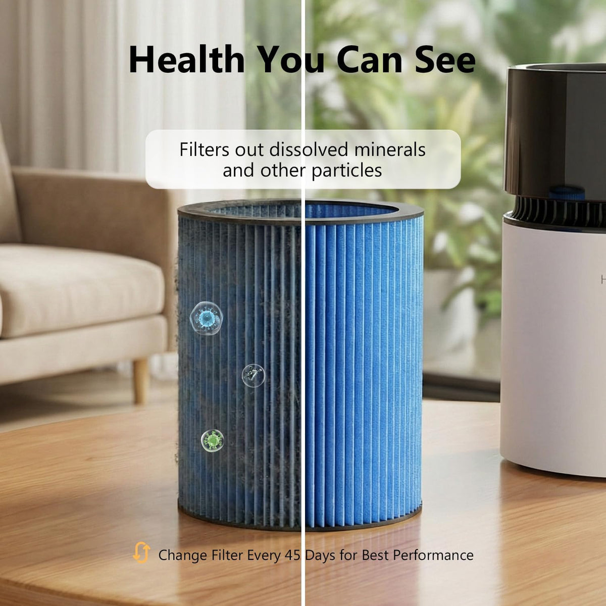 Humidificador evaporativo de 3L para dormitorio, humidificador de l...