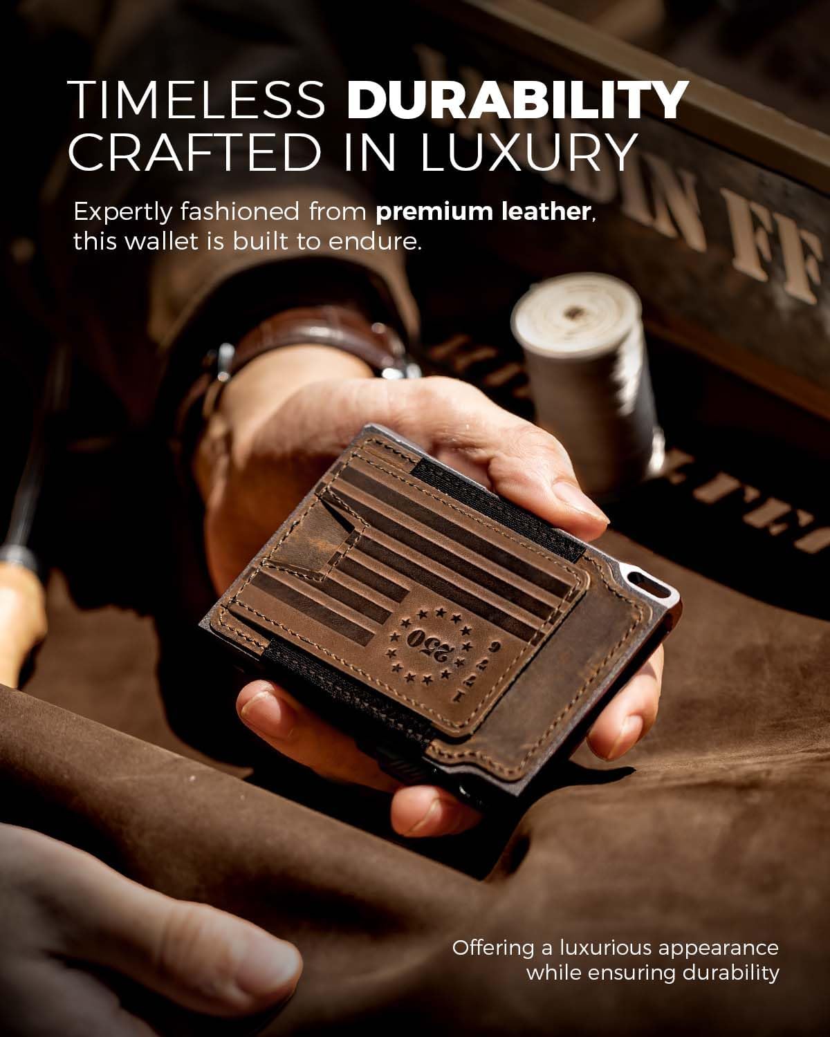 LORZOR Cartera táctica delgada, cartera minimalista para hombres, c...