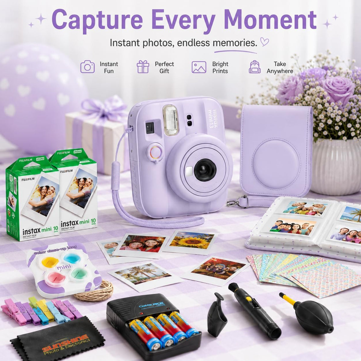 Paquete de cámara de película instantánea FUJIFILM instax Mini 13 (...