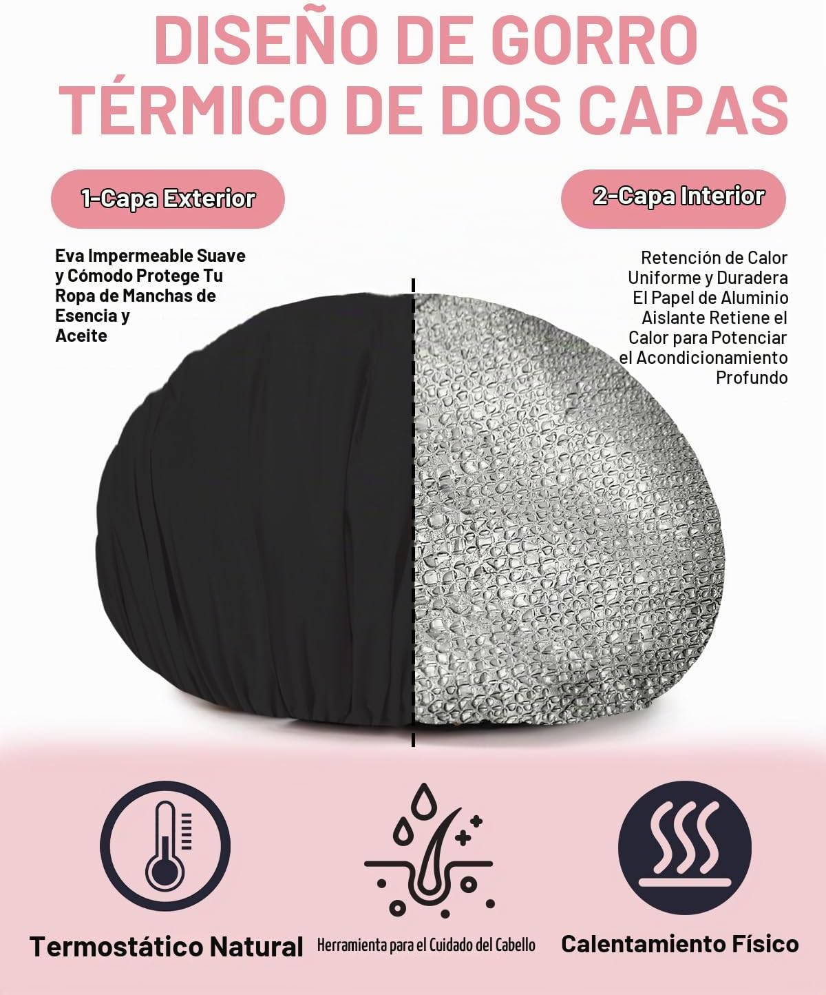 YIZIJIZI 2 tapas térmicas para el cabello de acondicionamiento prof...