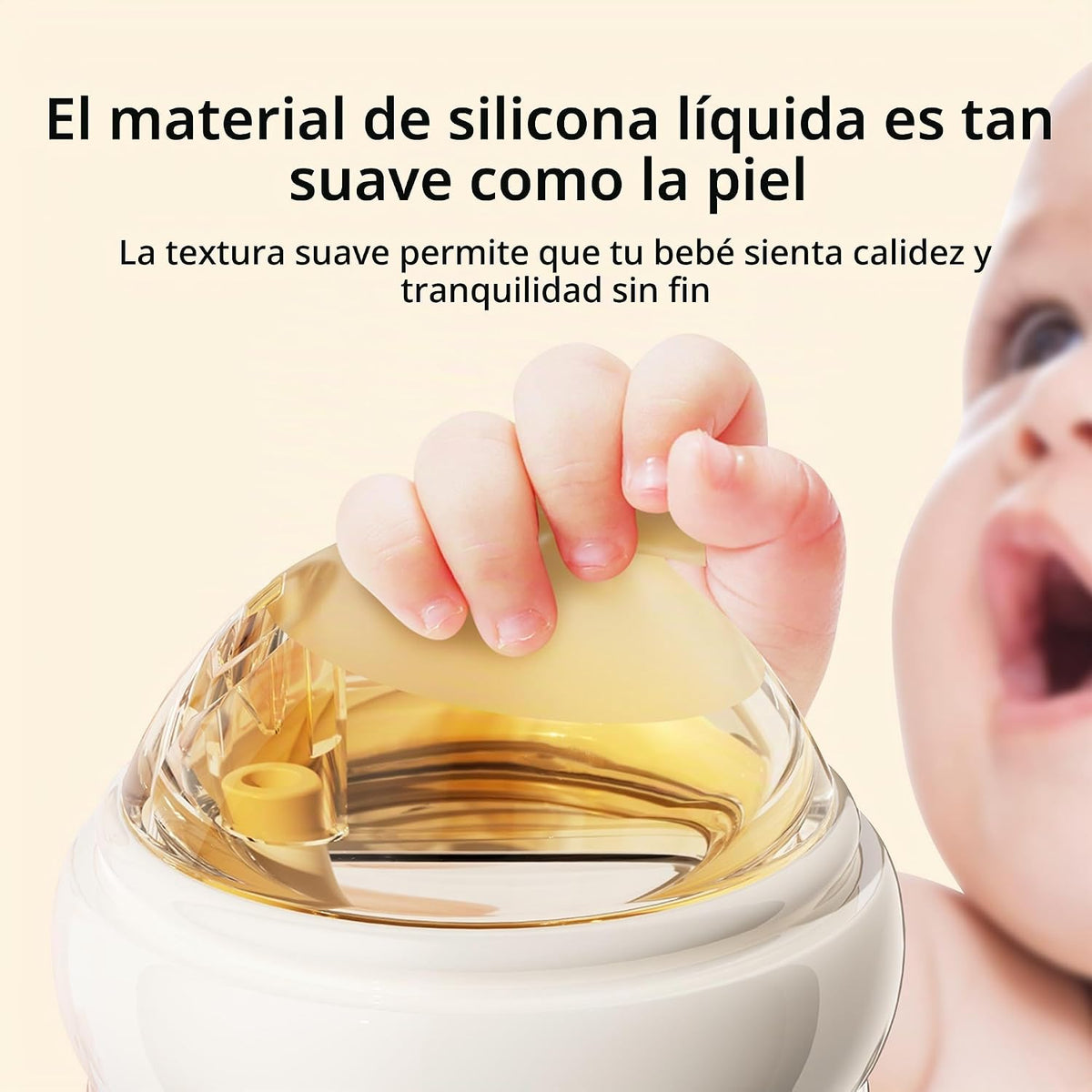 Biberón de cristal natural para lactancia, con sistema de ventilaci...