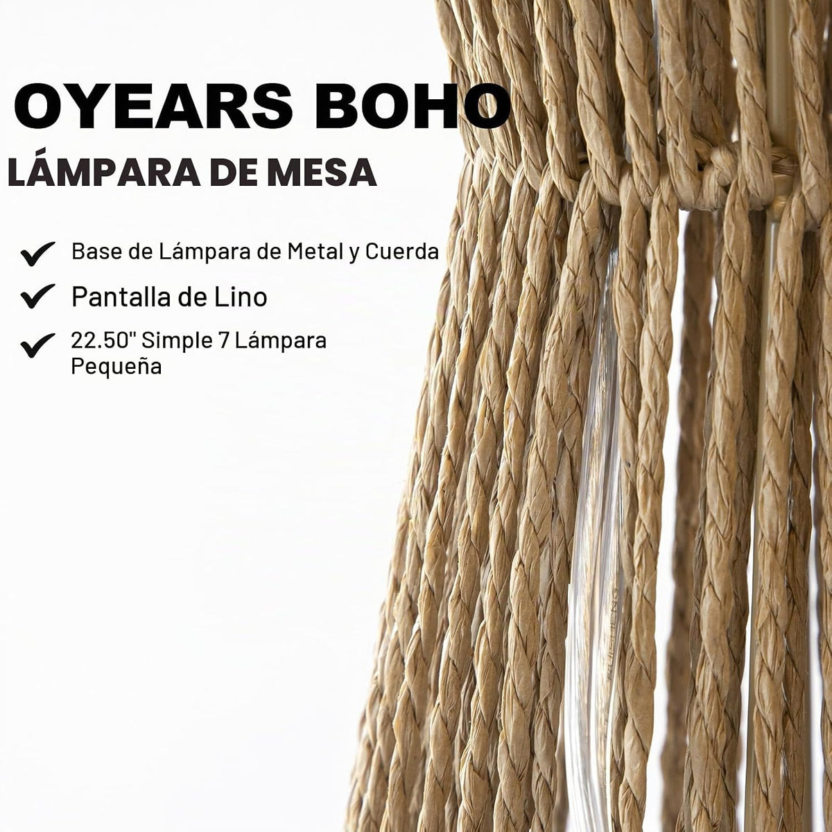 OYEARS Lámparas de mesa de 22.5" para sala de estar, juego de 2...