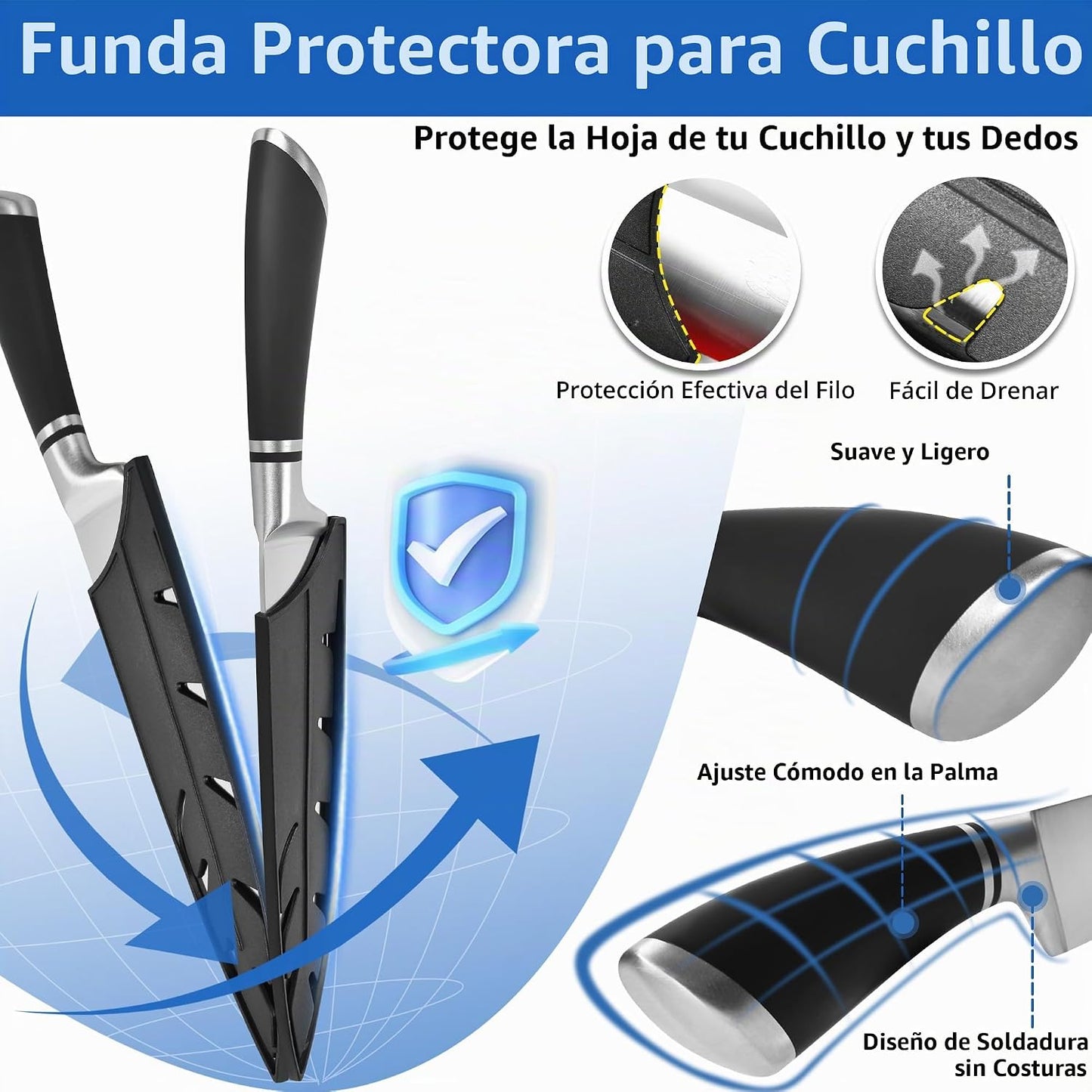 Juego de 13 cuchillos profesionales XYJ para chefs maestros, juego...