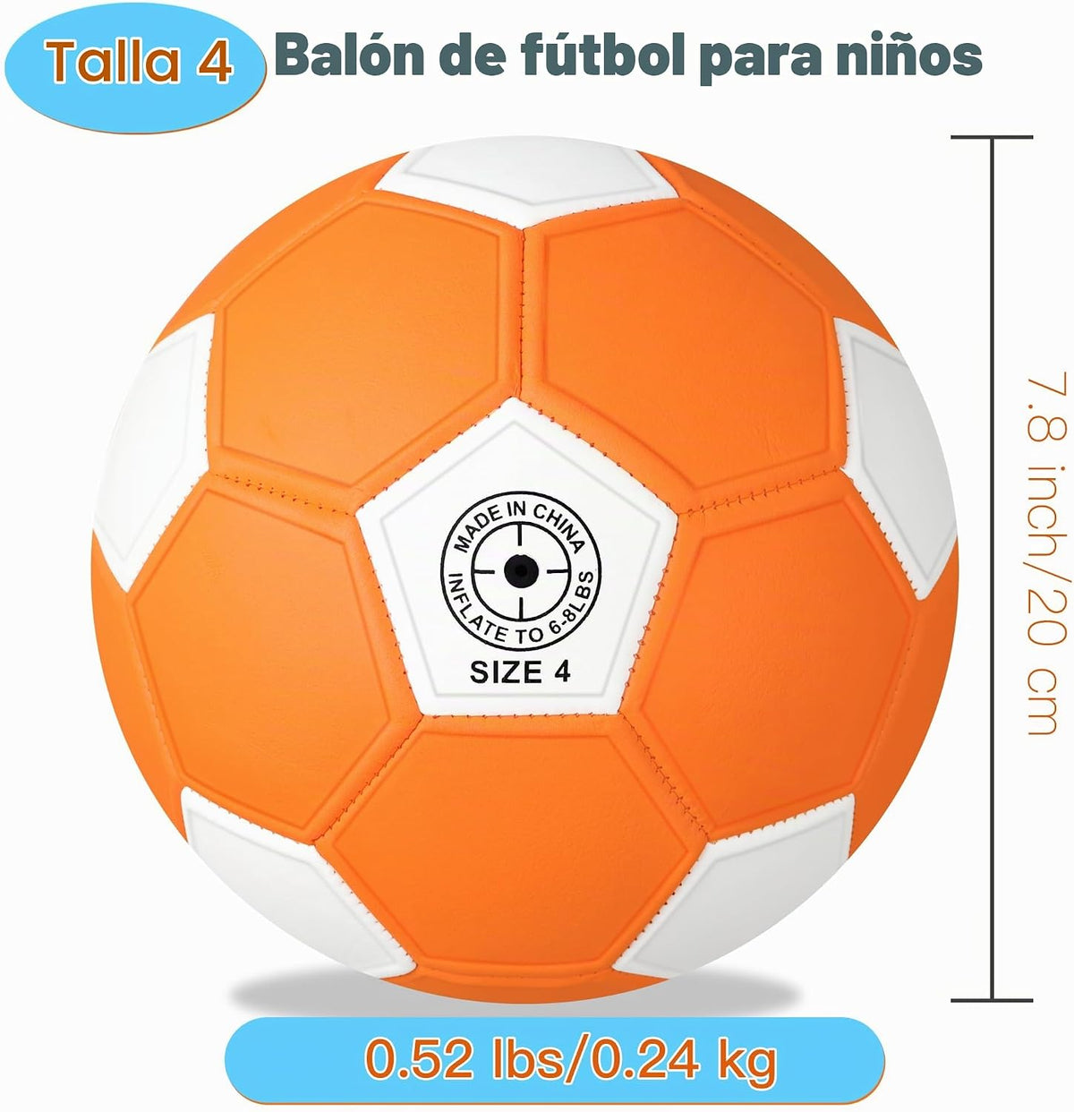 BYAOSUN Pelota de fútbol curva tamaño 4, pelotas suaves con curva p...