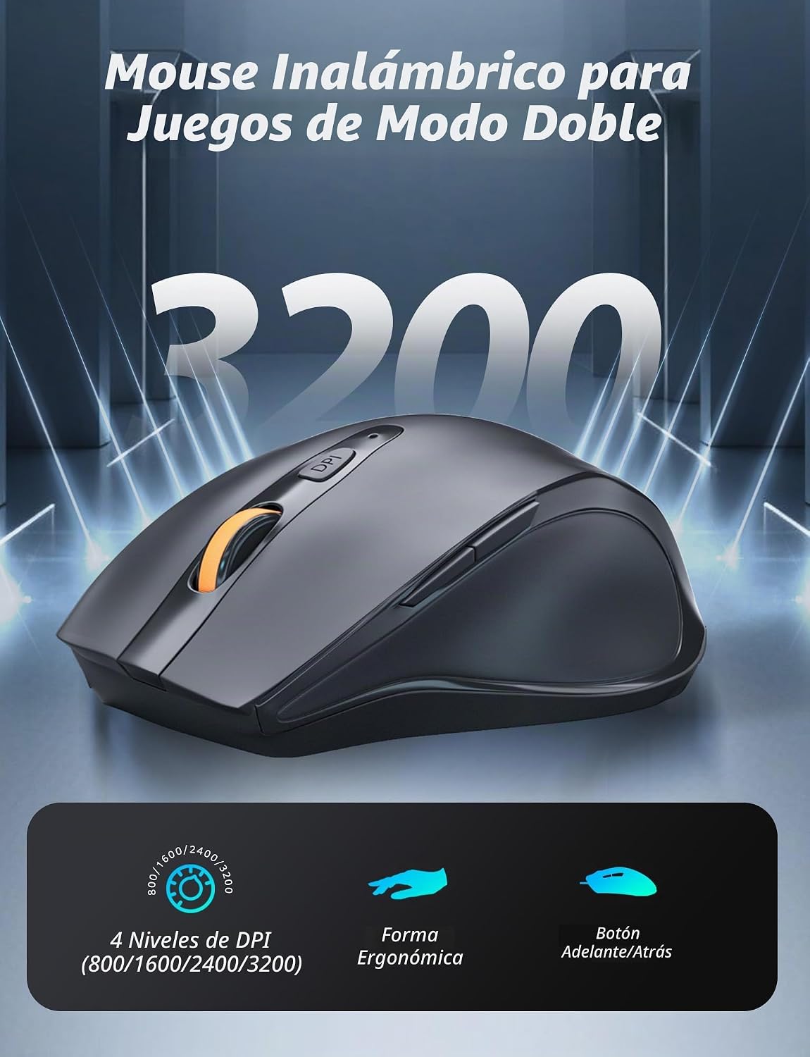 Combo de teclado mecánico inalámbrico y mouse, teclado para juegos...