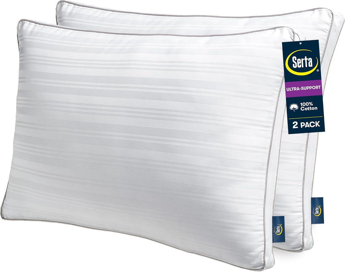 Serta Down Illusion - Almohadas suaves hipoalergénicas, medias\/fir...