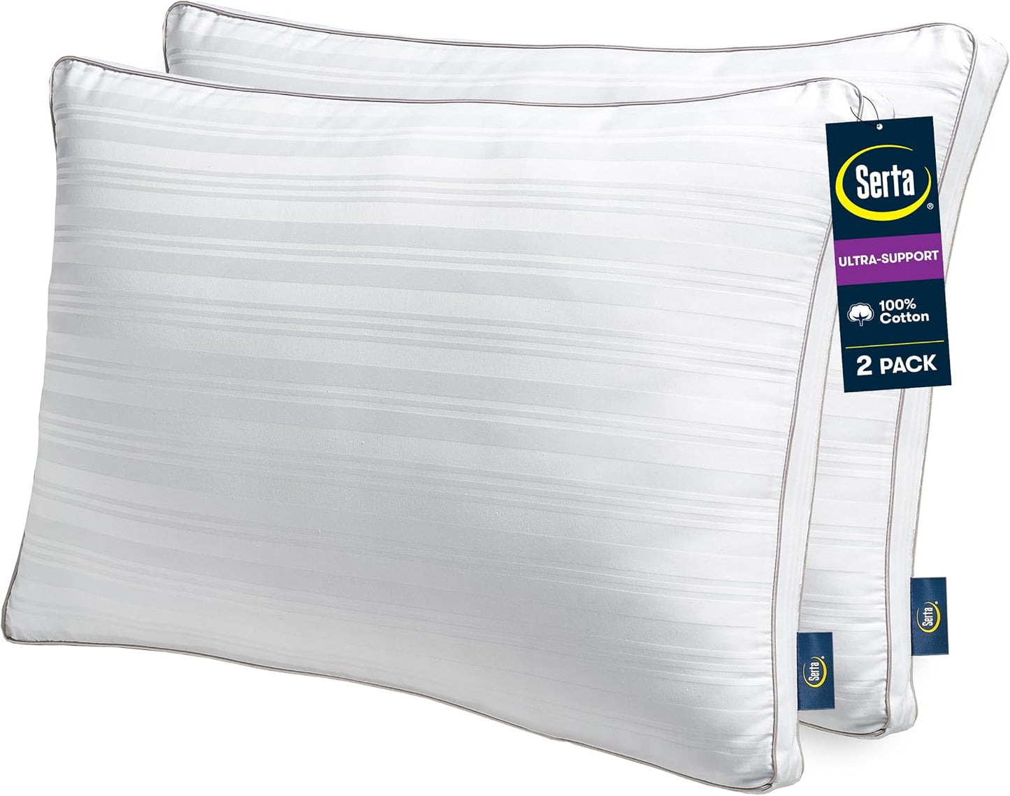 Serta Down Illusion - Almohadas suaves hipoalergénicas, medias\/fir...