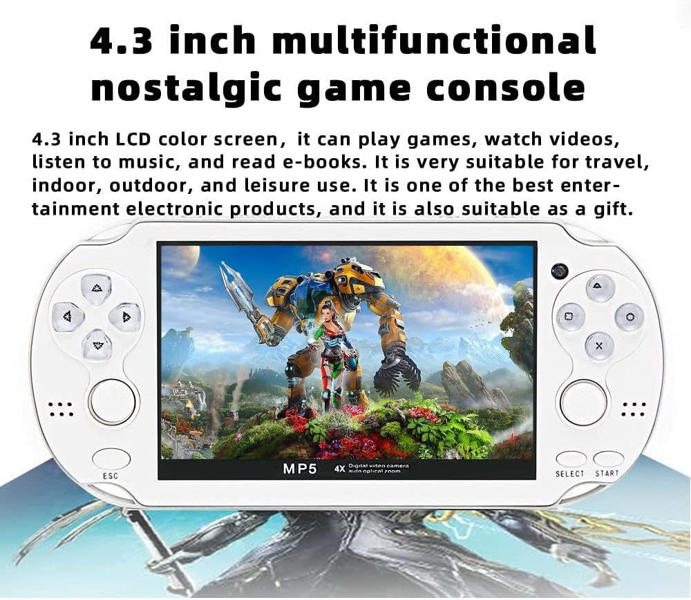 CZT Consola de juegos portátil \u2013 Joystick doble de 4.3 pulgada...