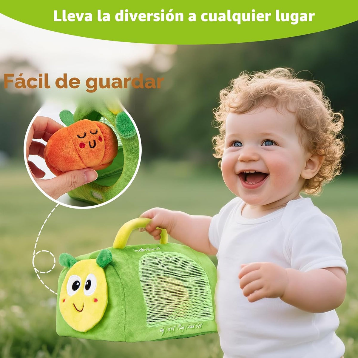 hahaland Juguetes Montessori para niños de 1 año - Frutas para bebé...
