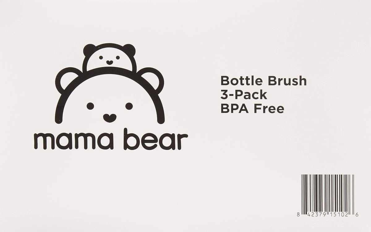 Marca Amazon \u2013 Mama Bear Cepillo para botella, 3 unidades, col...