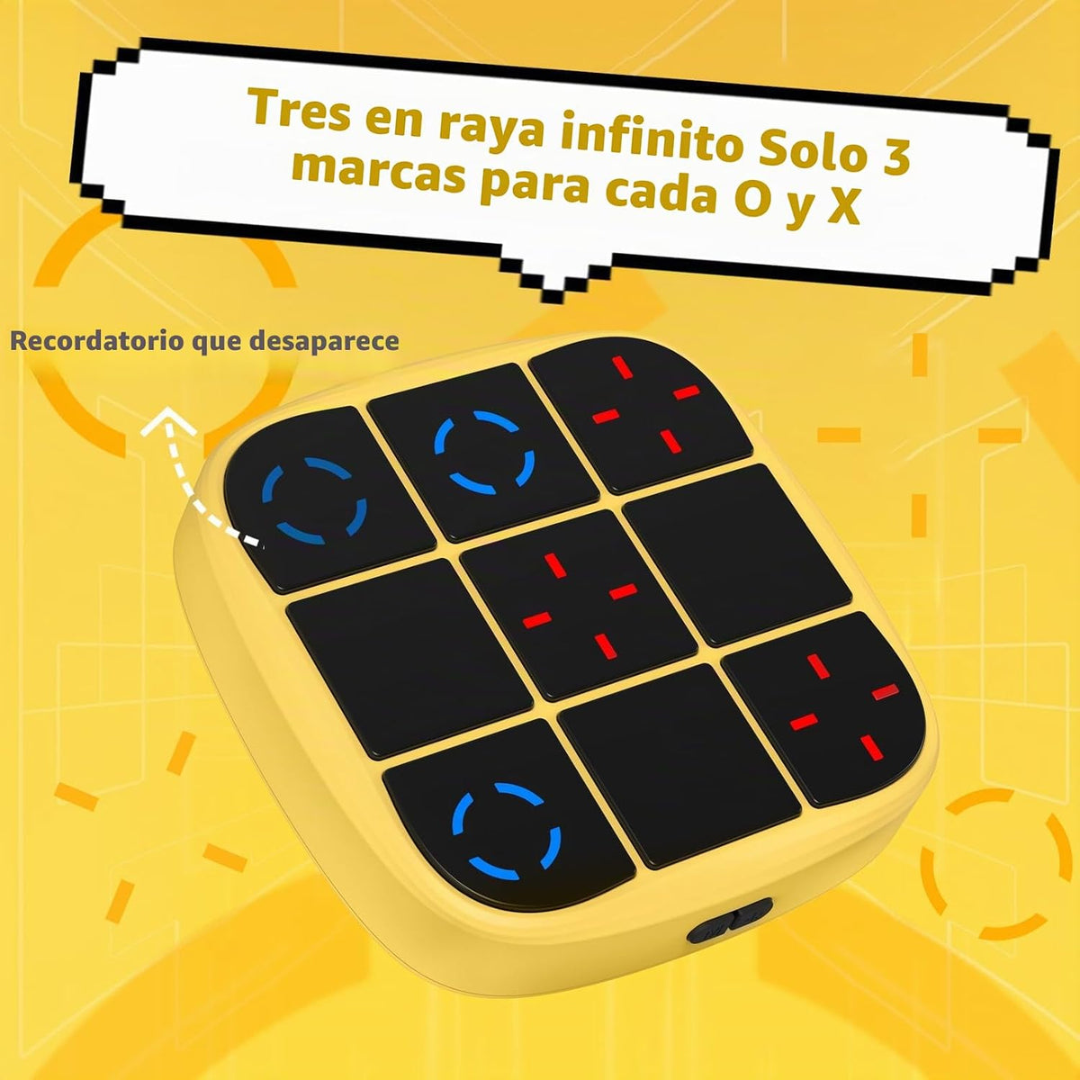 Juego de pernos recargables Tic-Tac-Toe, consola de rompecabezas de...