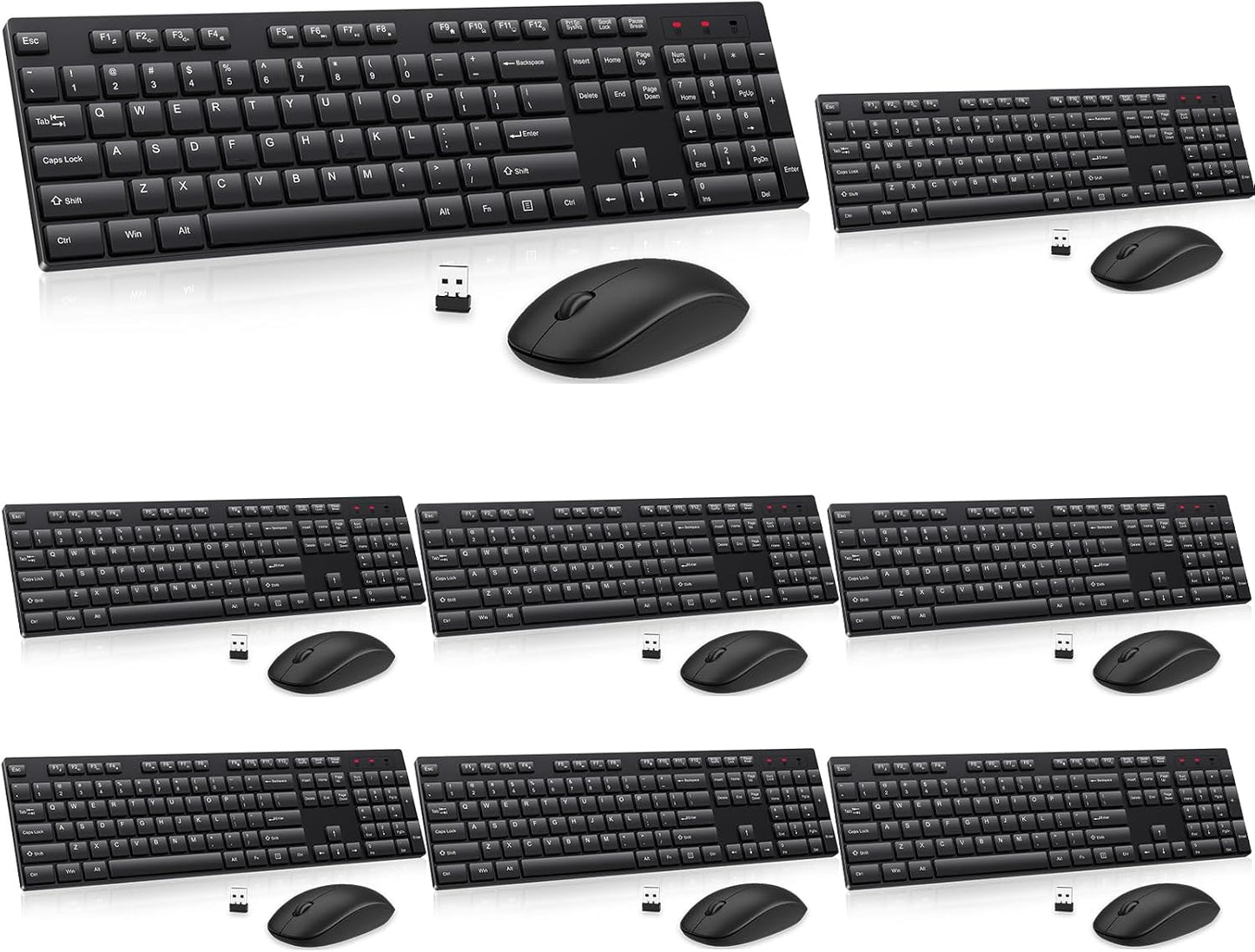 Combo de teclado y mouse inalámbrico, EDJO, teclado y mouse USB ina...