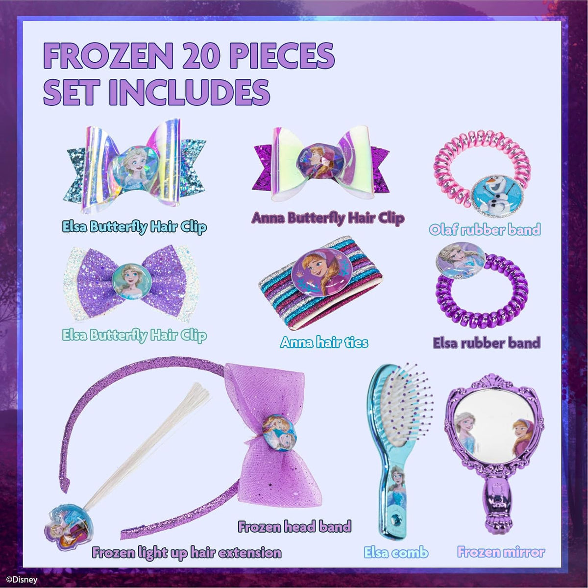 El juego de accesorios para el cabello de Disney Frozen 2 incluye c...
