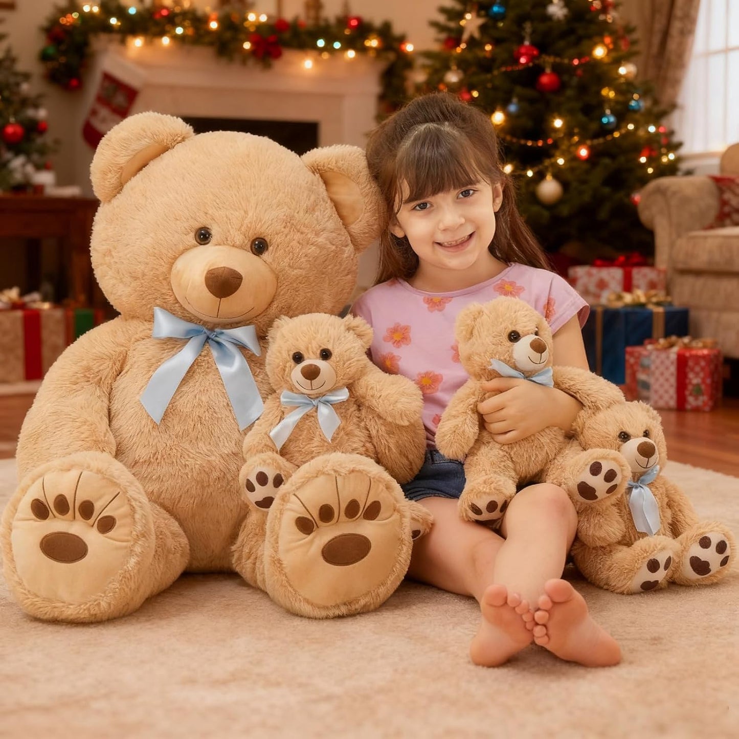 MorisMos Oso de Peluche Gigante Animal de Peluche con Osos Bebé, 35...