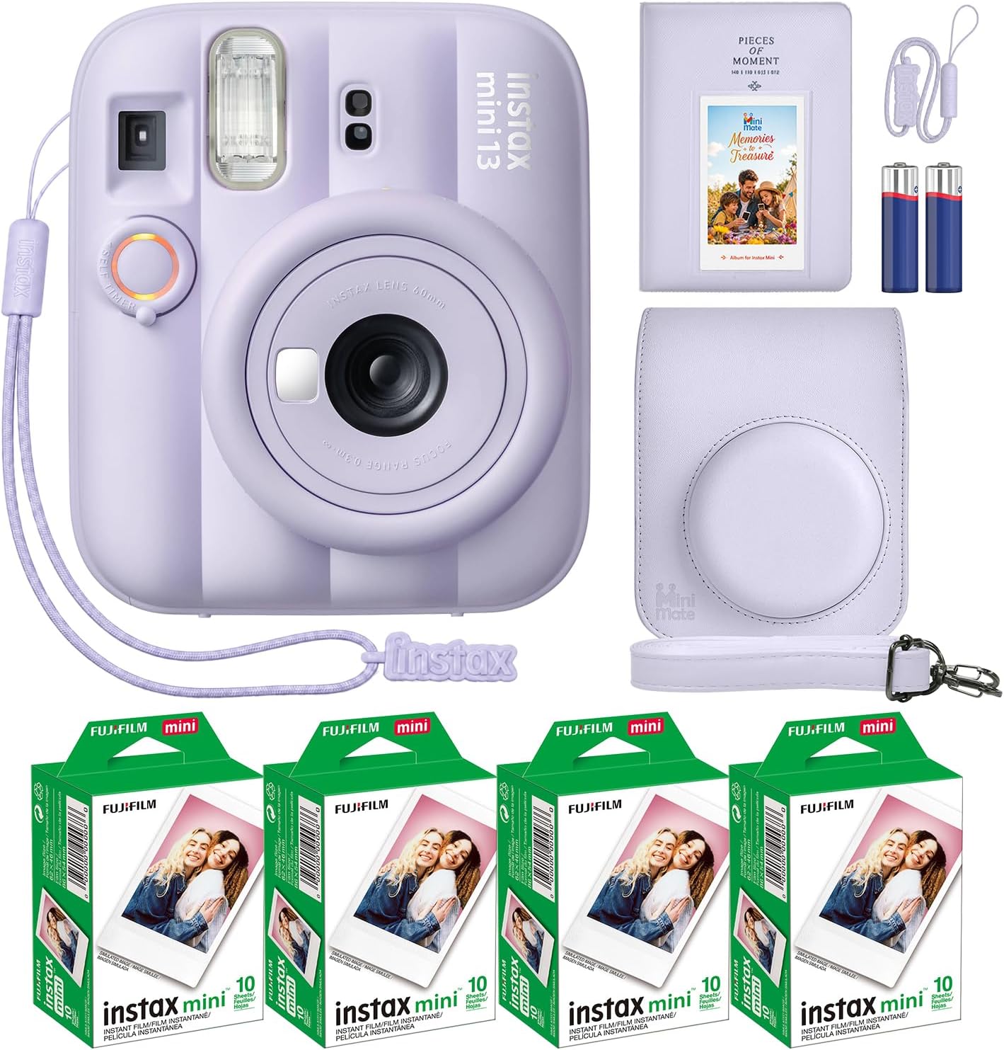 Fujifilm Instax Mini 13 Cámara instantánea Dreamy Purple + Paquete...