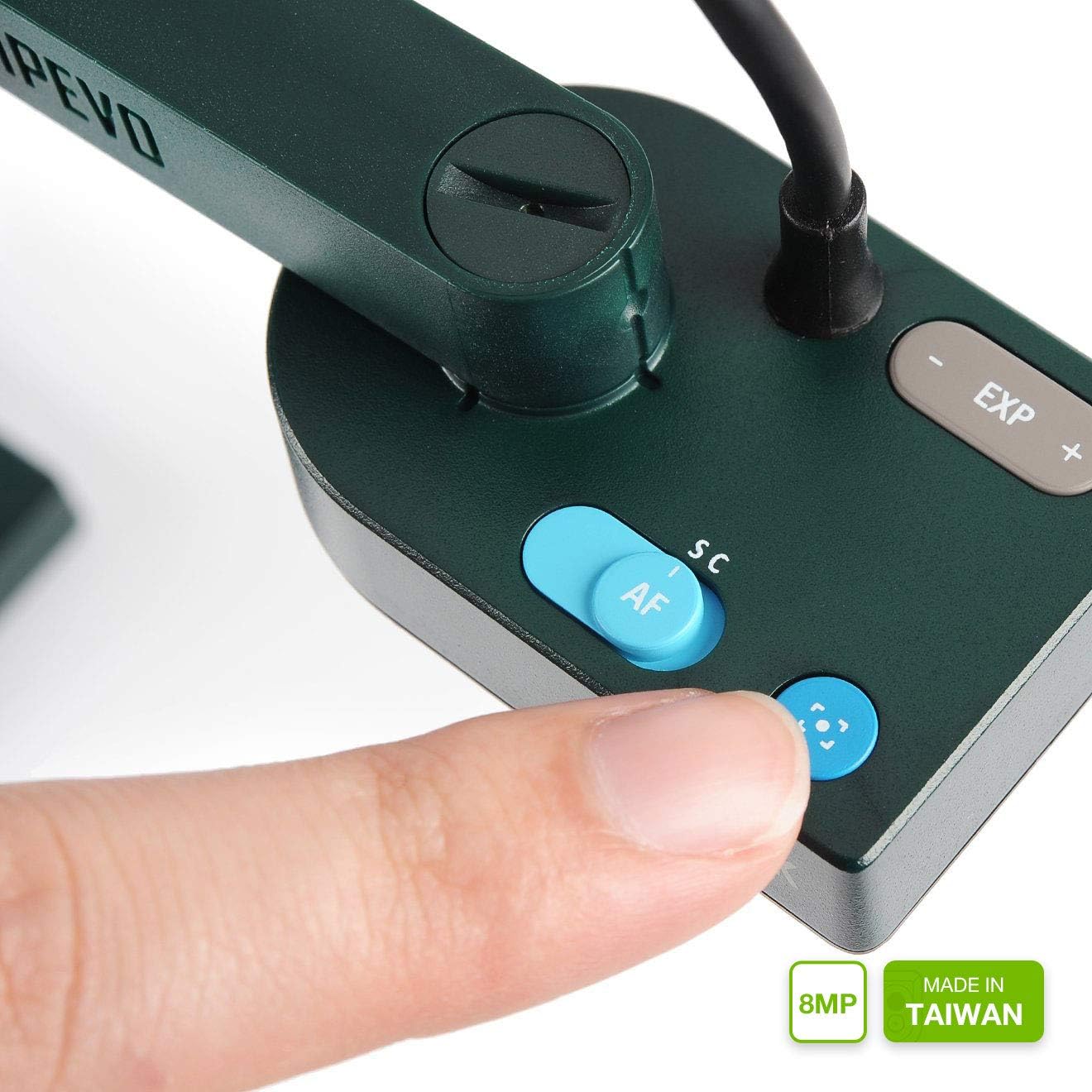 IPEVO Cámara de documentos USB V4K de ultra alta definición de 8 MP...