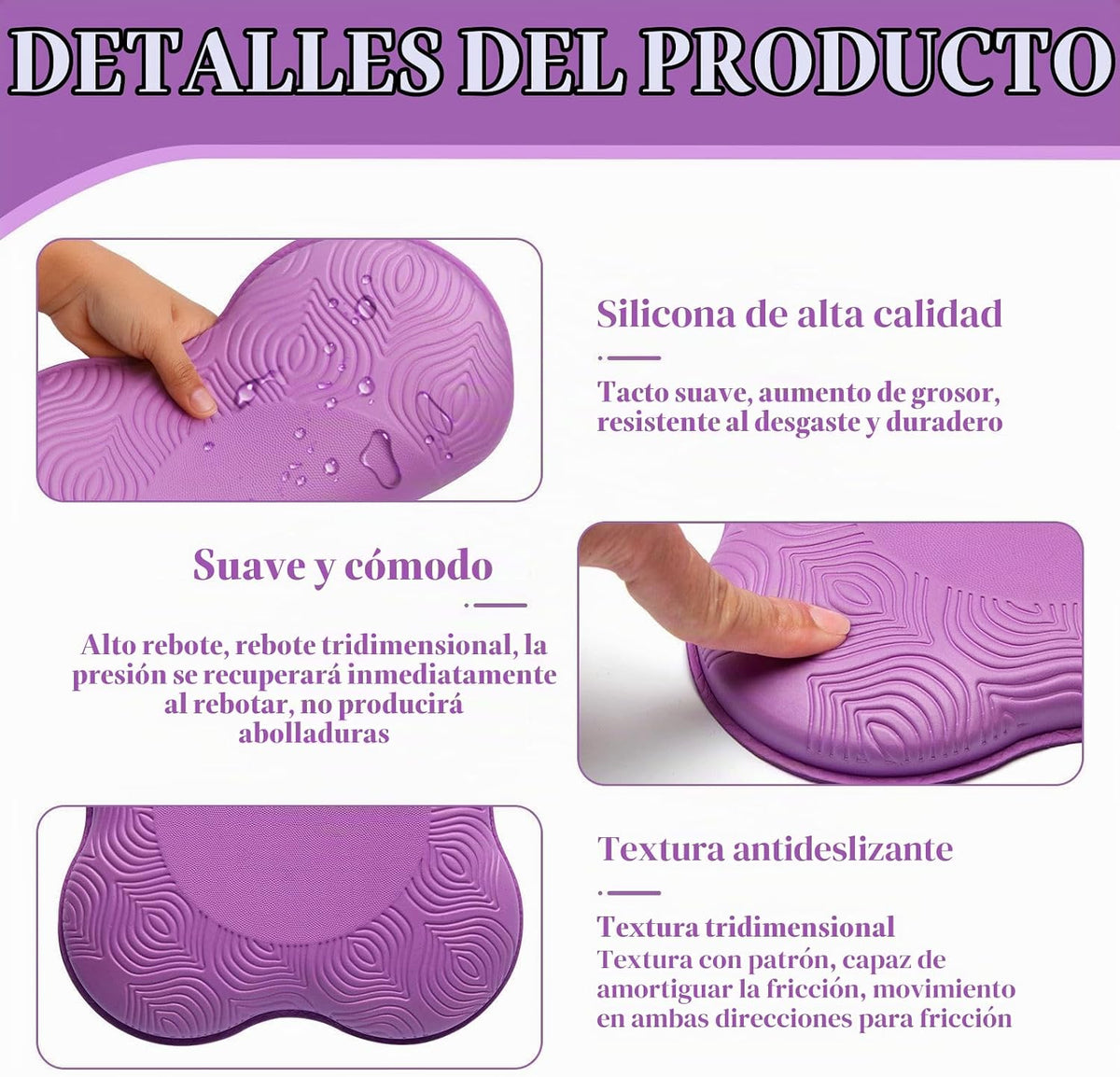 MBKHFLL Paquete de 2 Cojines de Yoga para Rodillas y Codos - Espuma...