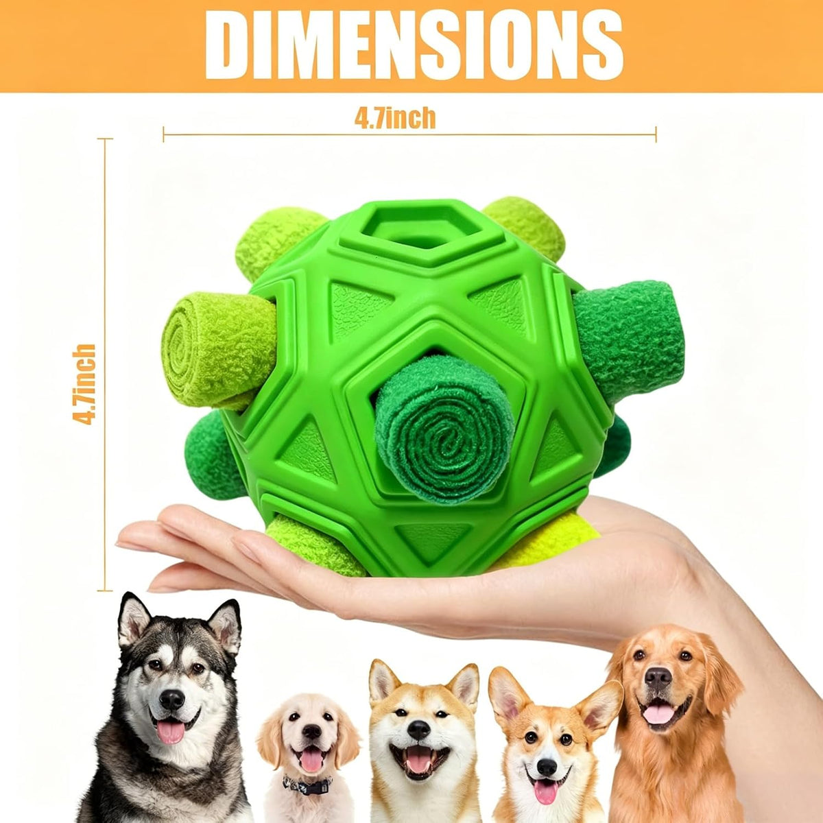 Petration Pelota de olfateo para perros, rompecabezas interactivos,...