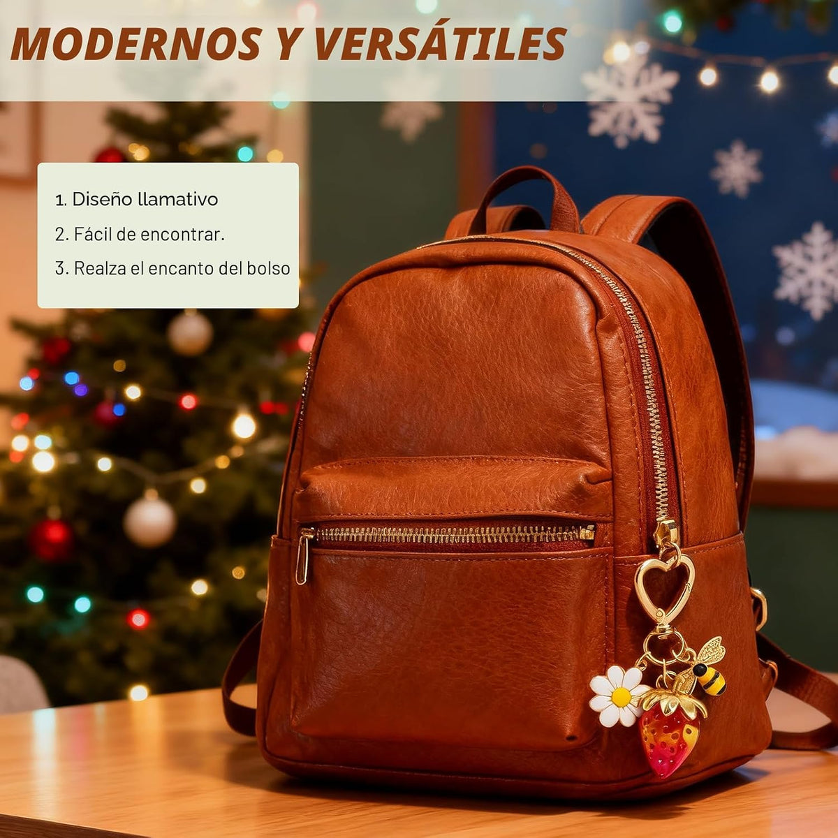 SIGZKK Lindo bolso de fresa para bolso de mano, llavero para mujer,...