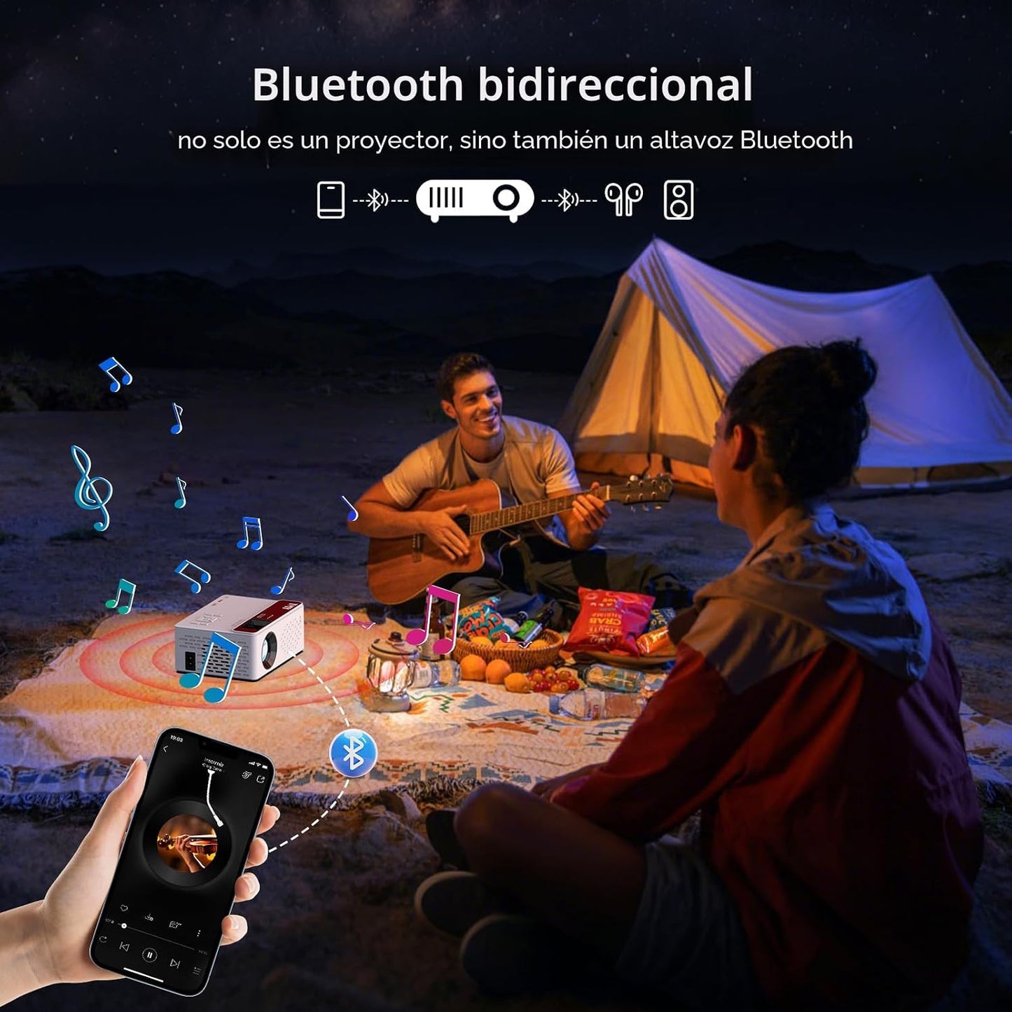 TMY Netflix - Mini proyector de películas con licencia oficial con...
