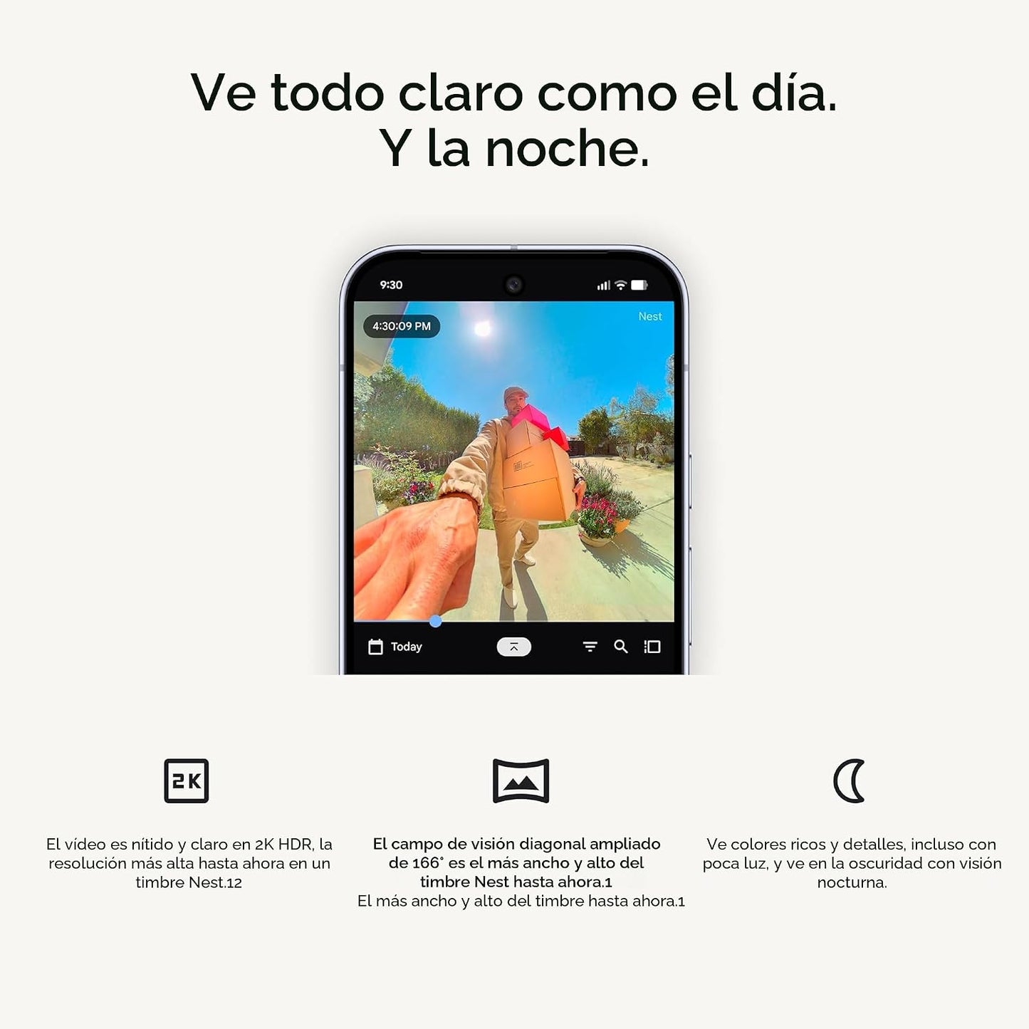 Google Nest Doorbell (Con cable, 3ª generación) - Video 2K y Gemini...