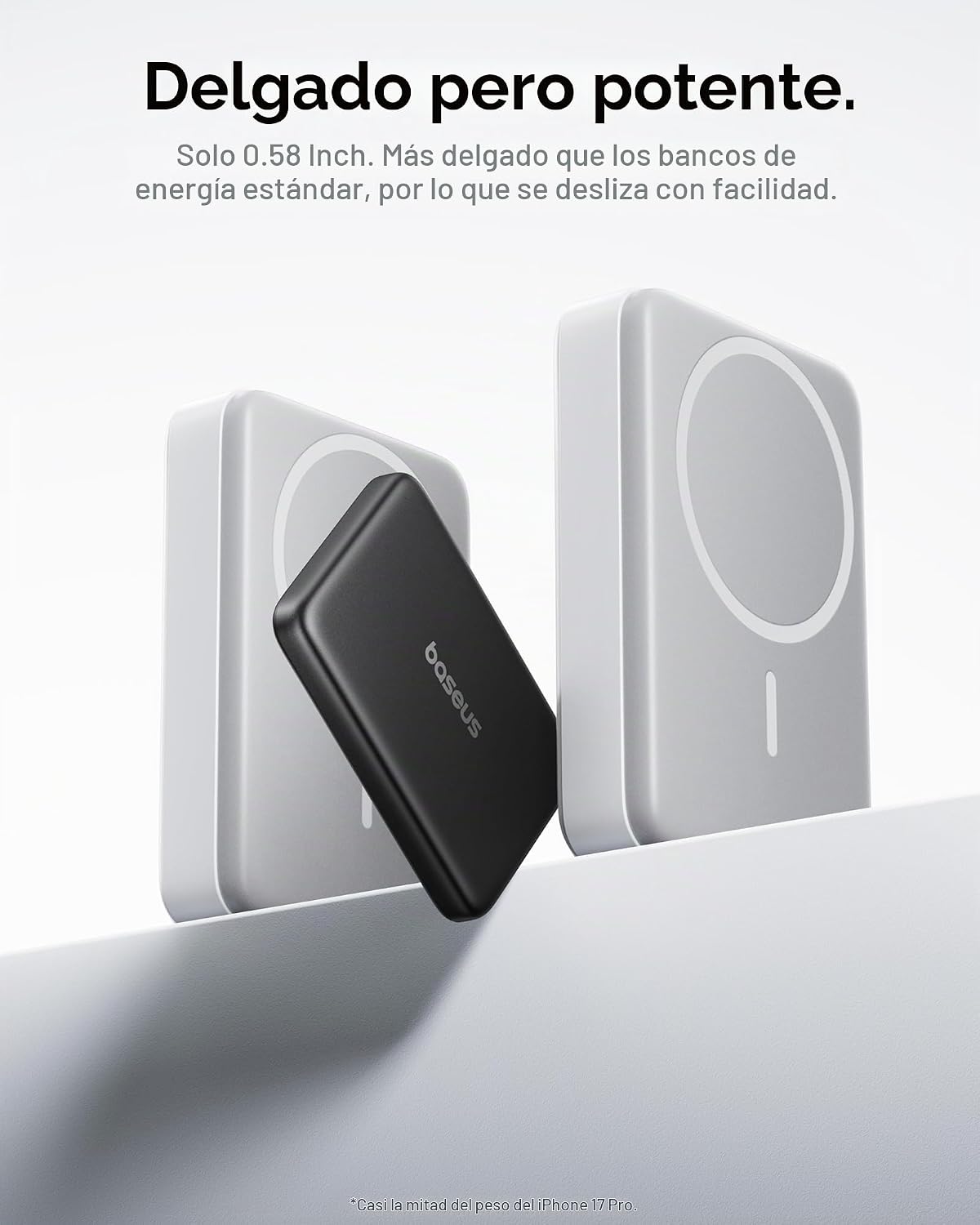 Baseus Picogo AM71 Ultra Slim 10000mAh Qi2.2 Power Bank, cargador p...