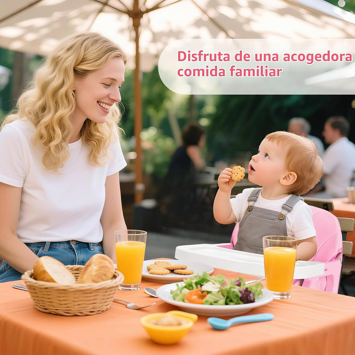 BOSEDSANG Silla Alta para Bebé 4 en 1, Silla Alta Convertible para...