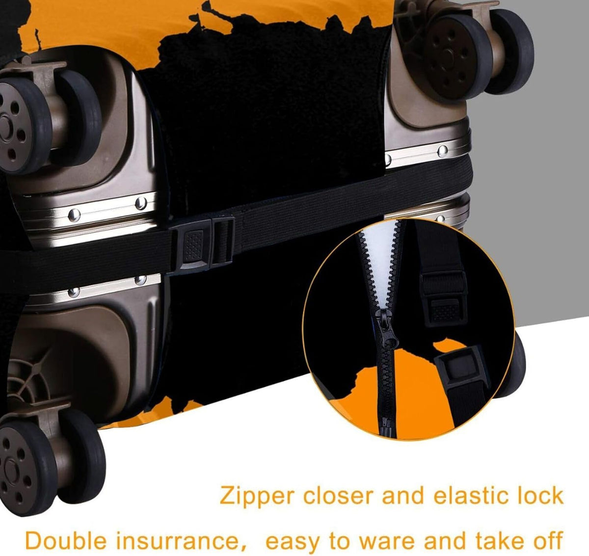 Hepmant Funda protectora para maleta de viaje con estampado de muje...