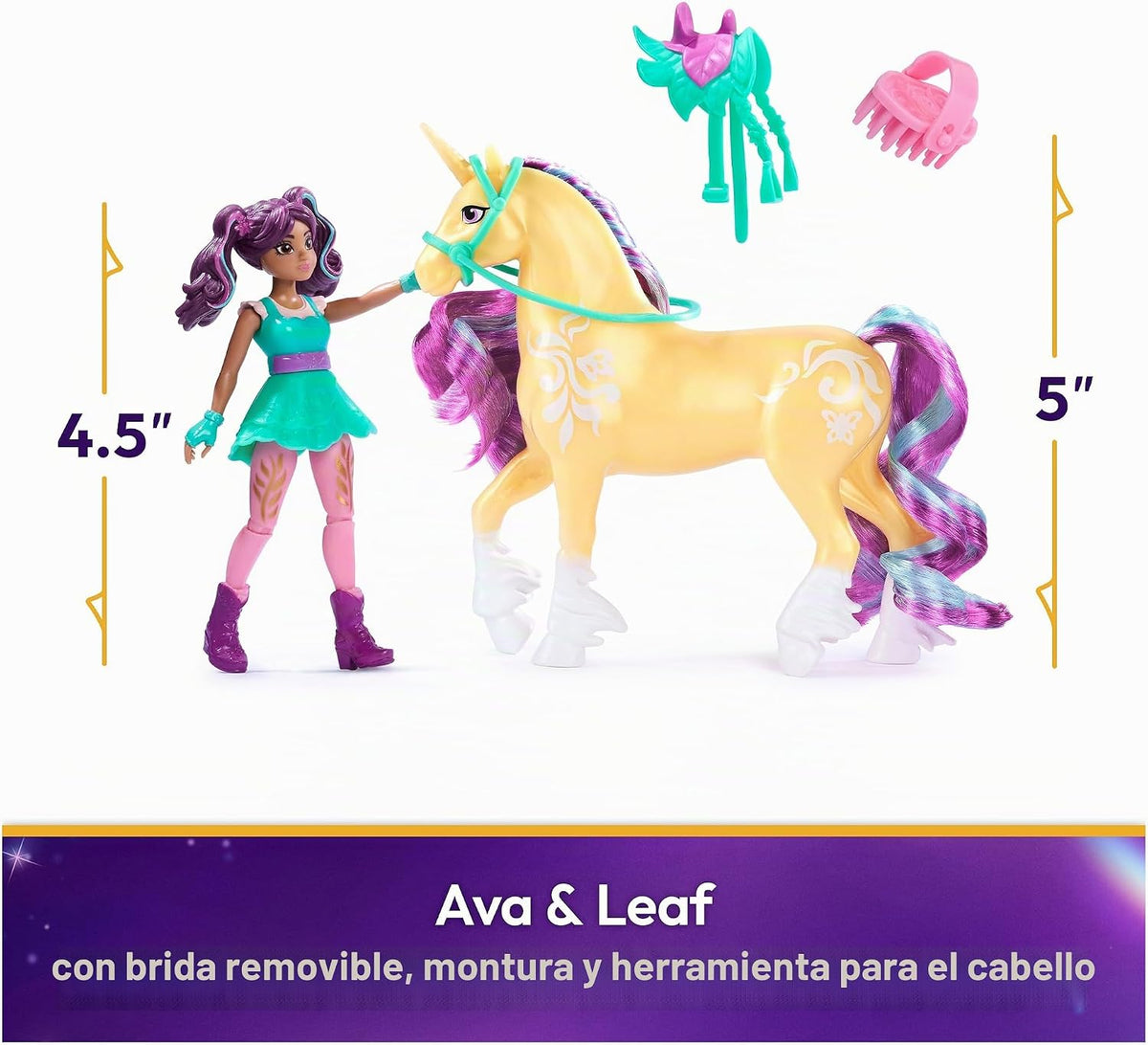 Unicorn Academy Ava &amp; Leaf, 2 accesorios, muñecas y juguetes de...