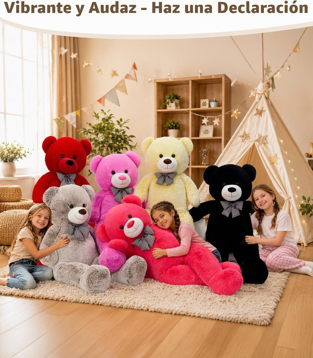 MaoGoLan Juguete de peluche grande de 47 pulgadas suave de dos tono...