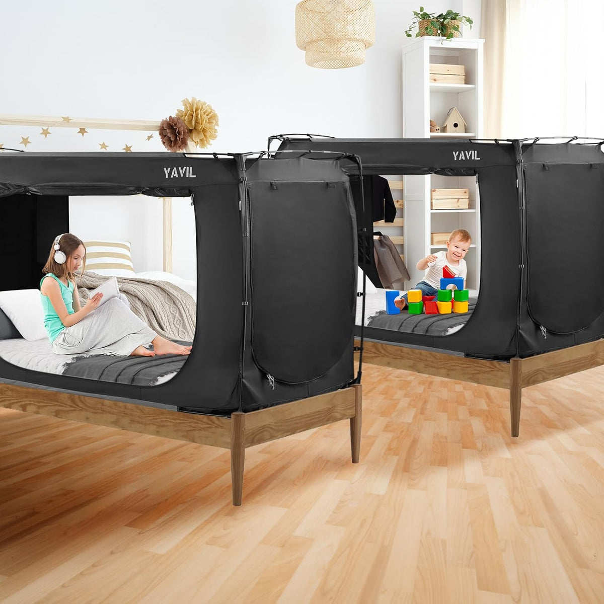 YAVIL Tienda de Cama Dosel de Cama Tamaño Twin, Tiendas de Campaña...