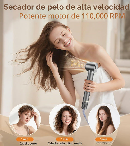 Kit de cepillo para secador de pelo 9 en 1, secador de pelo rizado...