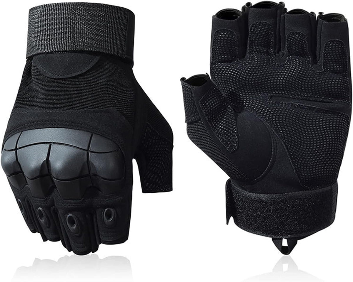 SUJAYU Guantes sin dedos al aire libre para hombres - Guantes para...