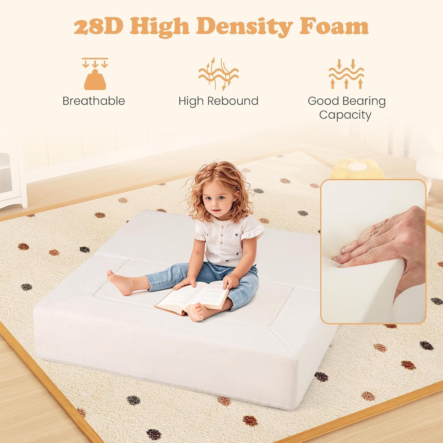 INFANS Sofá modular de juegos para niños, sofá seccional de constru...