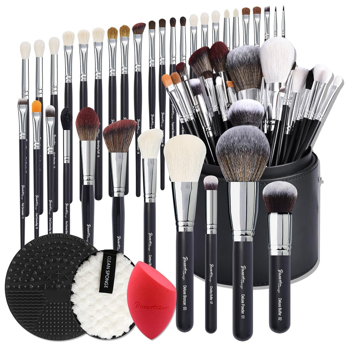 Bueart Design Pro maquillaje Artista 34Pcs Juego de brochas de maqu...