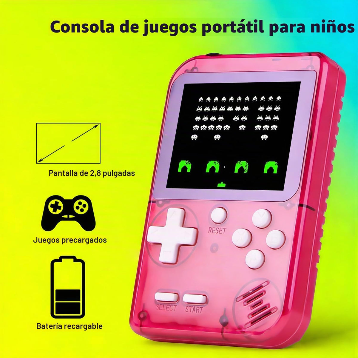 Consola de juegos portátil para niños precargada 400 juegos clásico...