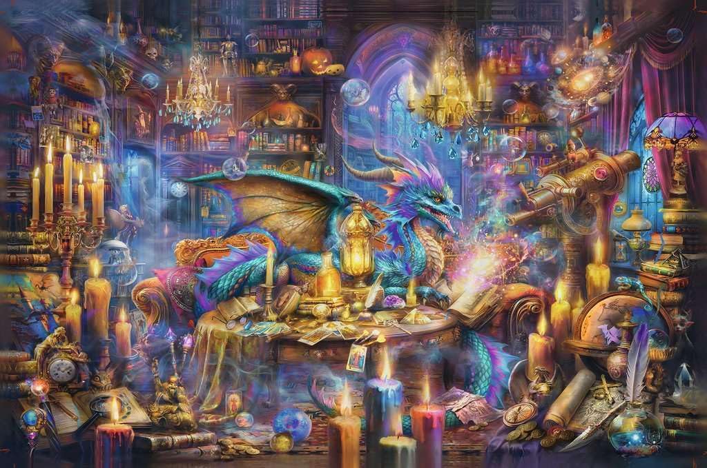 Ravensburger Dragon's Library - Rompecabezas de 3000 piezas par...