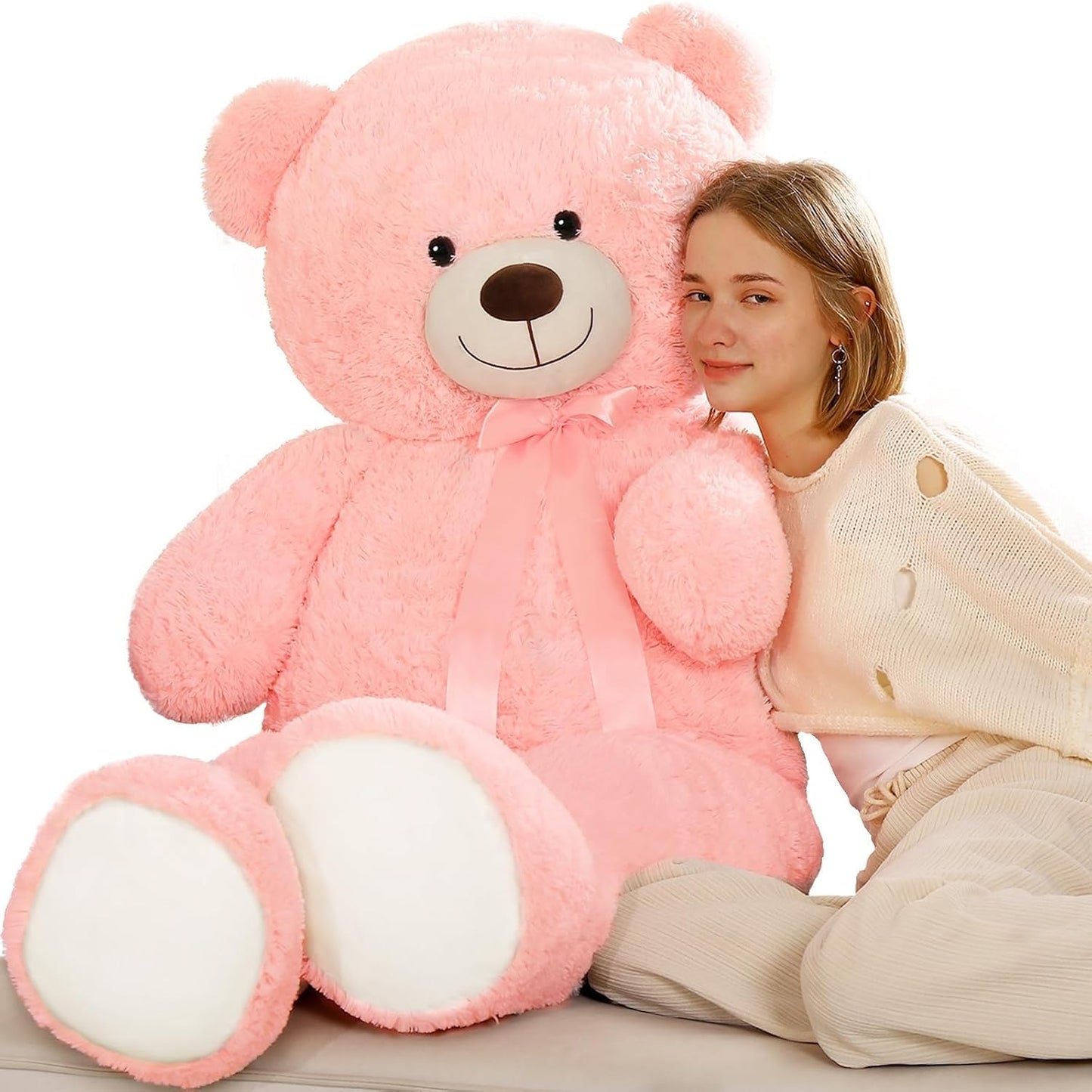 Tezituor Oso de peluche gigante de 52 pulgadas, oso de peluche gran...