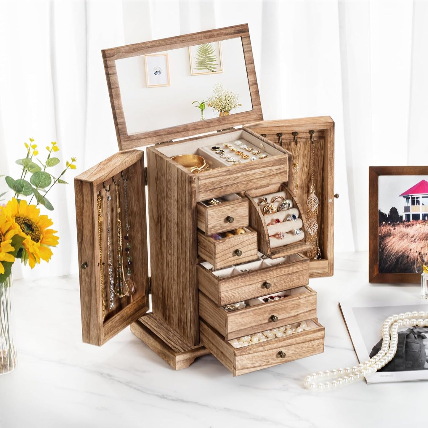 Yoimori - Joyero para mujer, cajas de joyería y organizadores de ma...