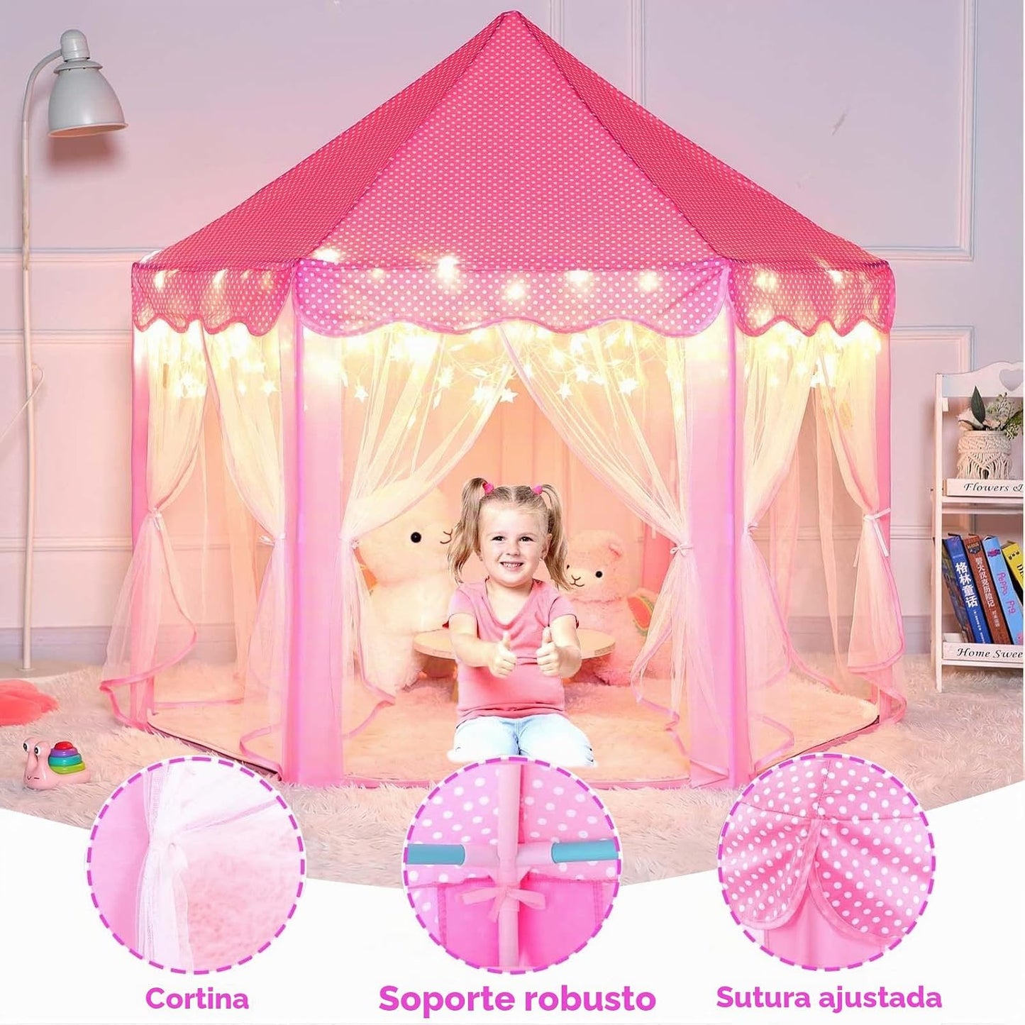 Tienda de Castillo de Princesa con Alfombra para Niñas, Tiendas de...