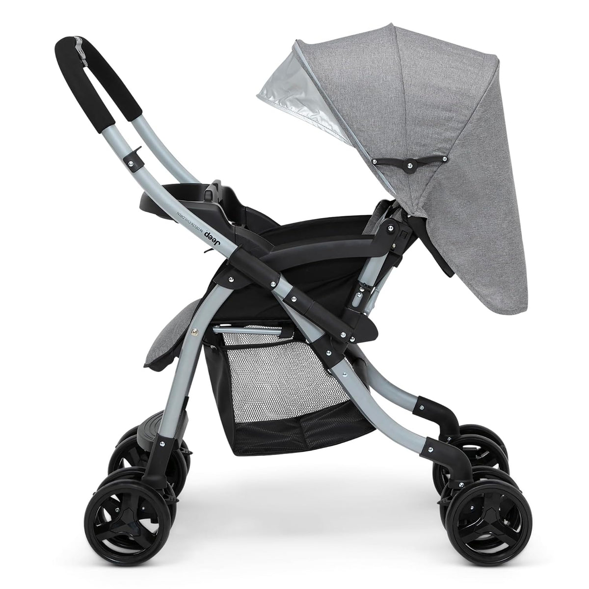 Jeep Unlimited - Cochecito con manija reversible, tweed gris
