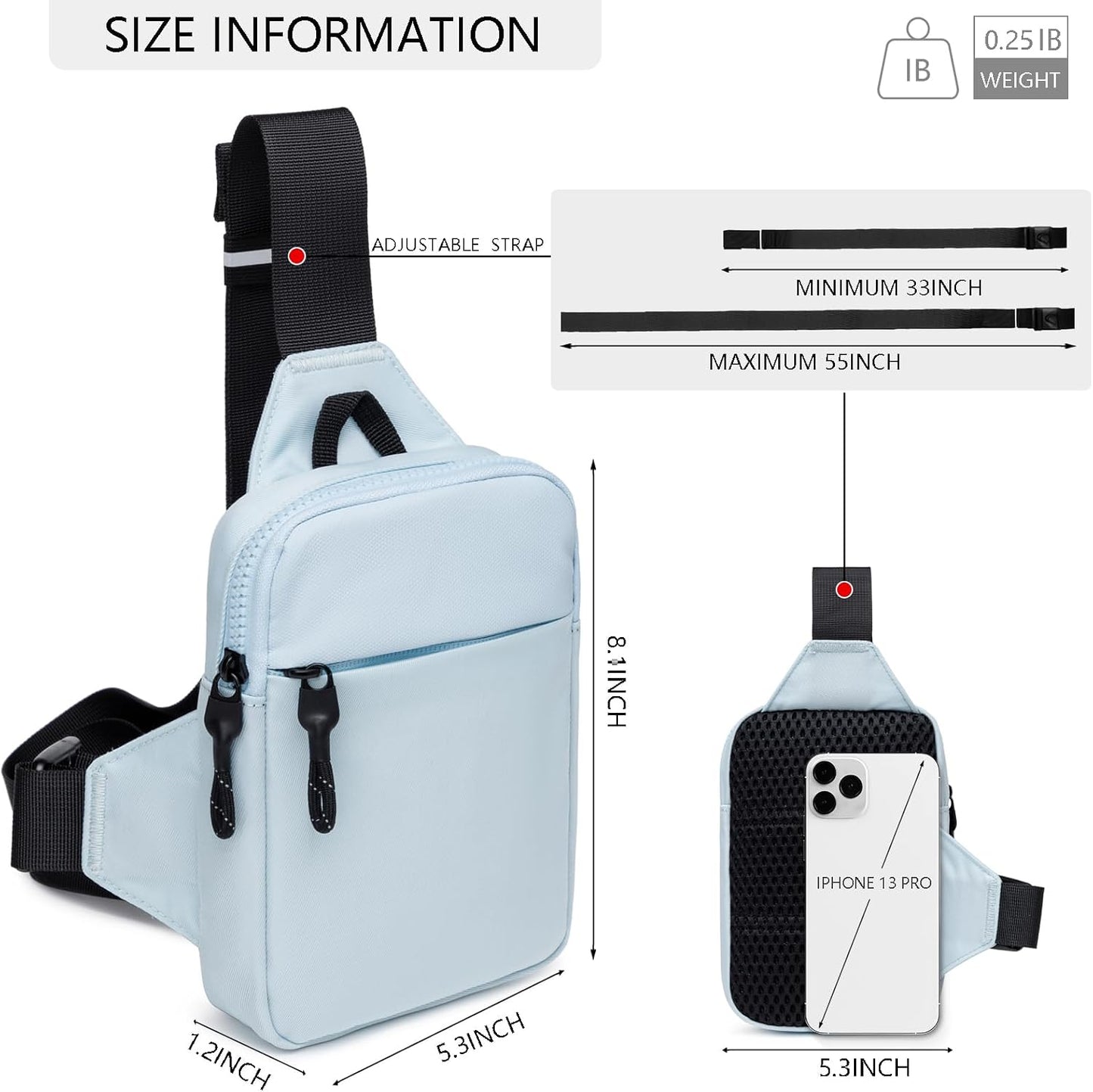 higouta Mini bolso bandolera para hombres y mujeres, pequeño bolso...