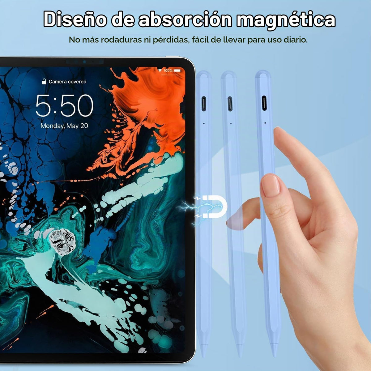 Lápiz capacitivo para iPad Apple: Carga rápida para lápiz de Apple...
