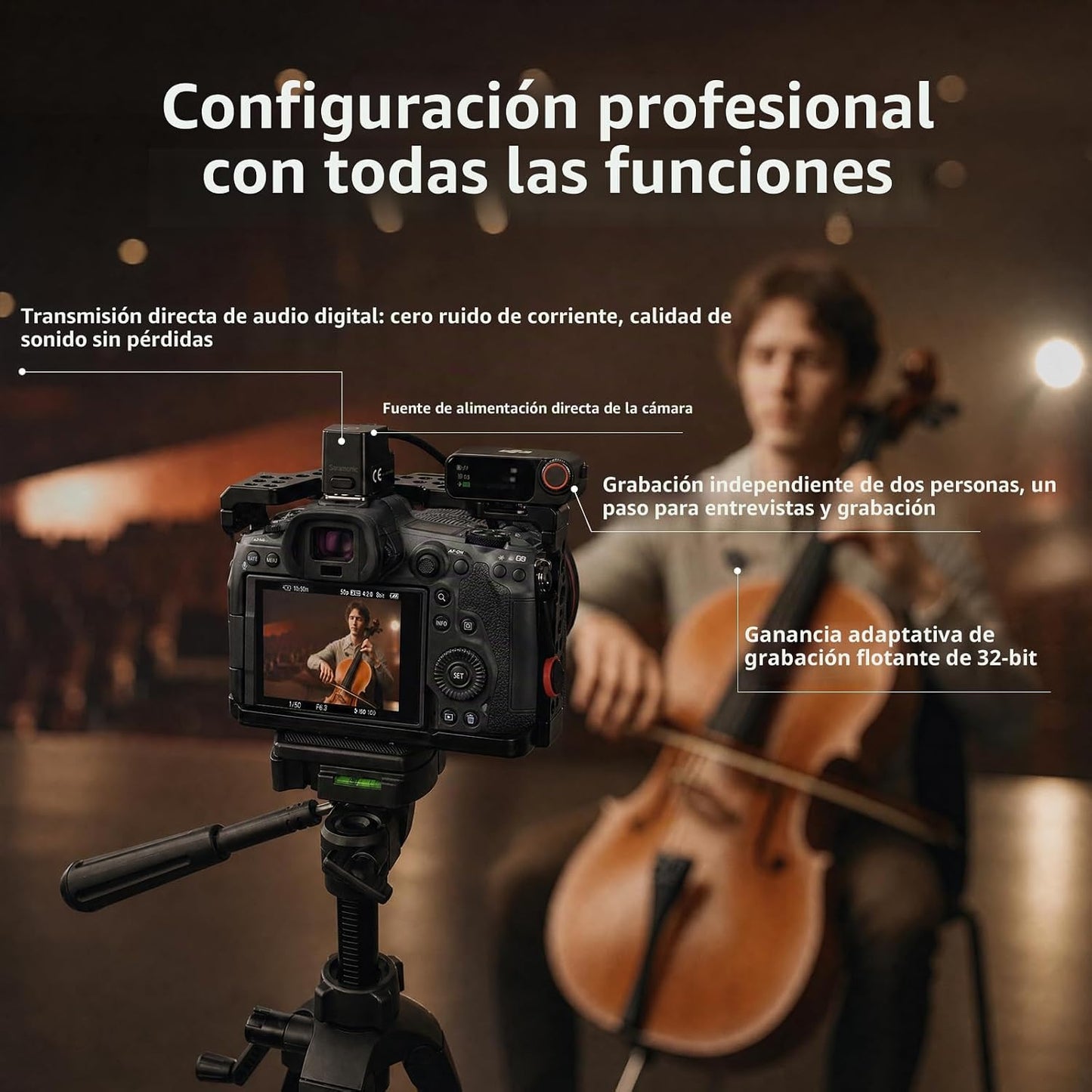DJI Mic 3 (2TX+1RX+estuche de carga), micrófono todo en uno con zap...
