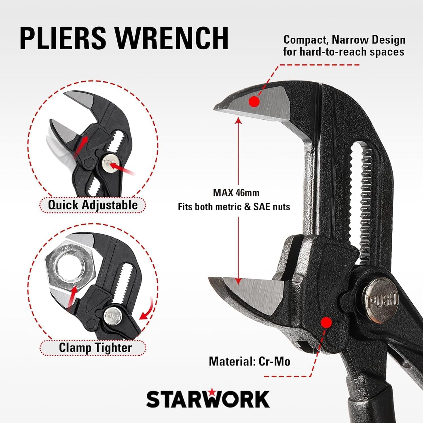 STARWORK TRUE MECHANIC Juego de herramientas mecánicas de 312 pieza...