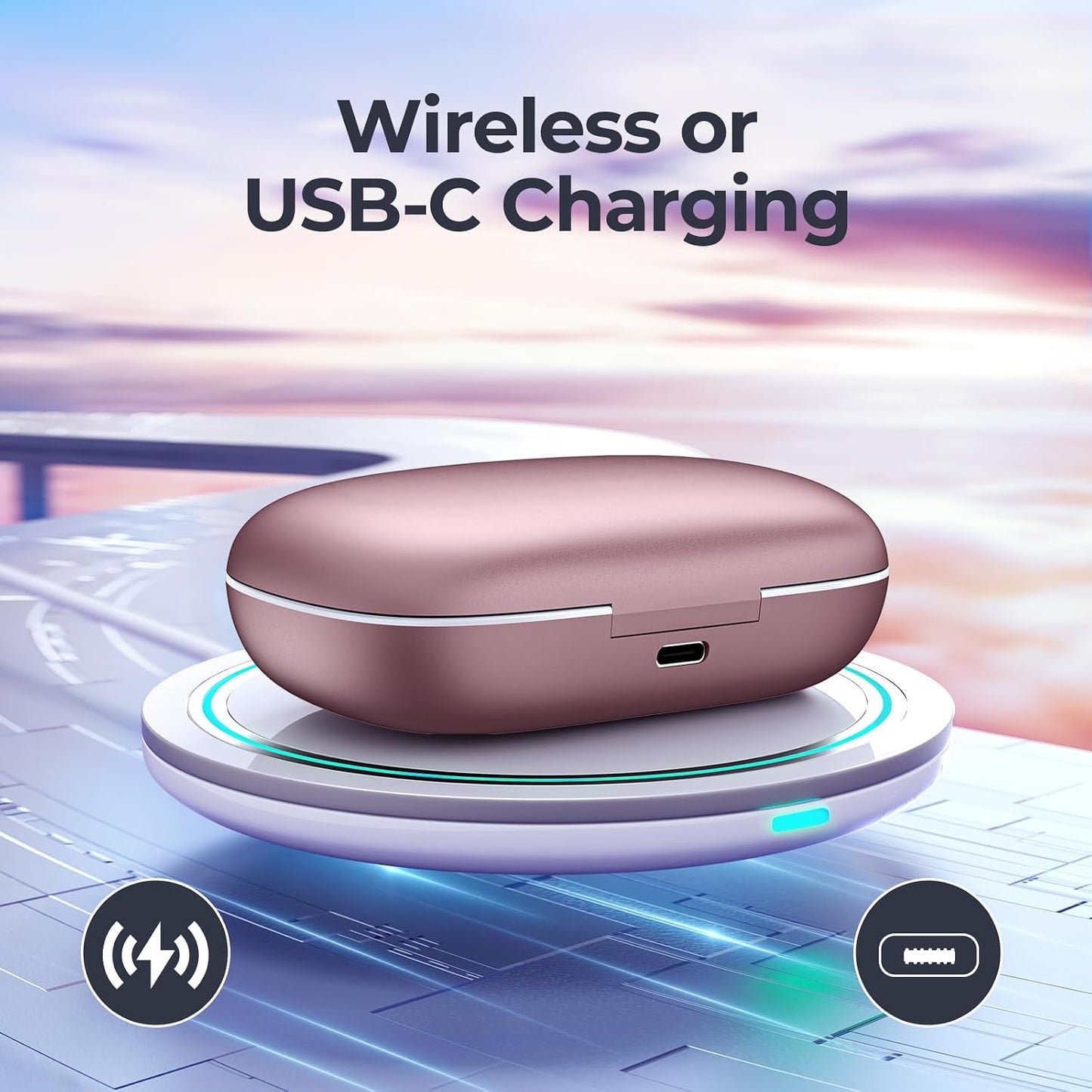GNMN Auriculares inalámbricos con cancelación activa de ruido, con...
