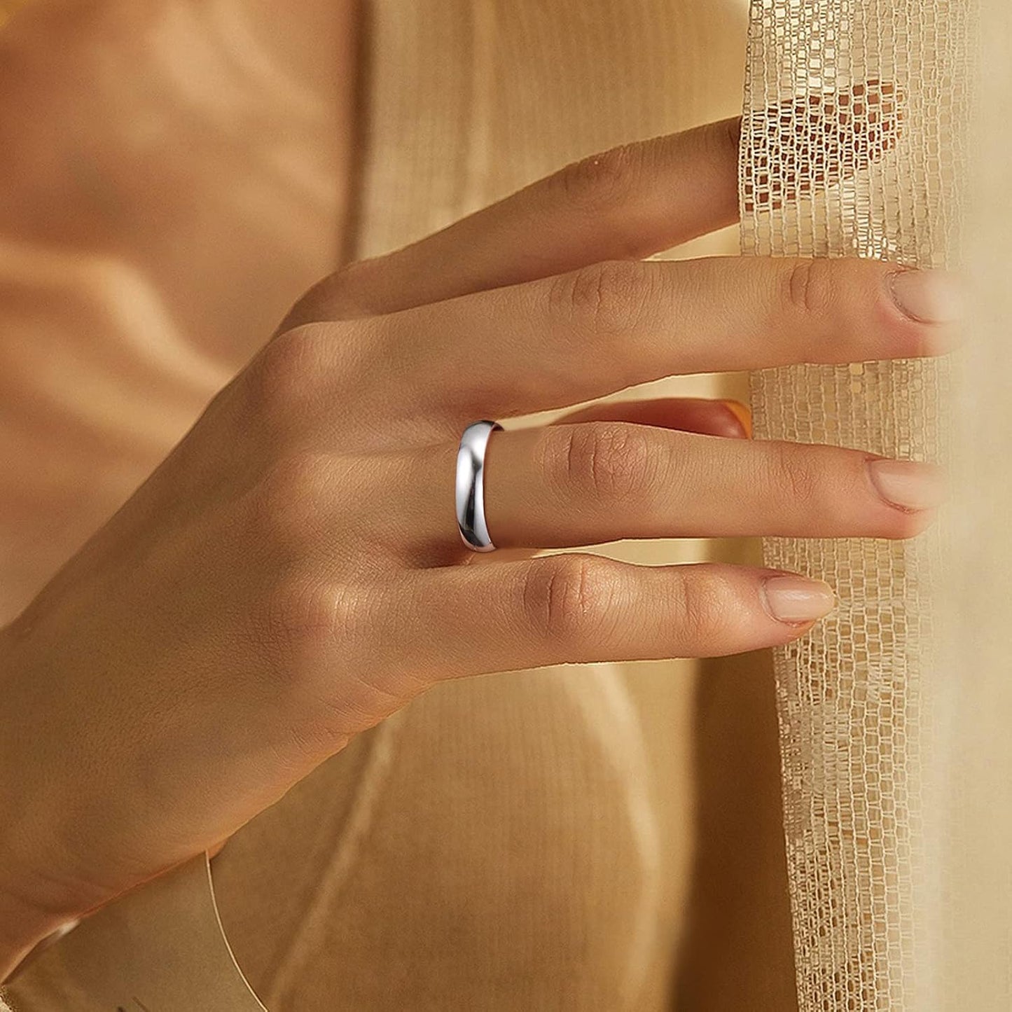 MILACOLATO Anillo de plata de ley 925 para mujeres y hombres, anill...