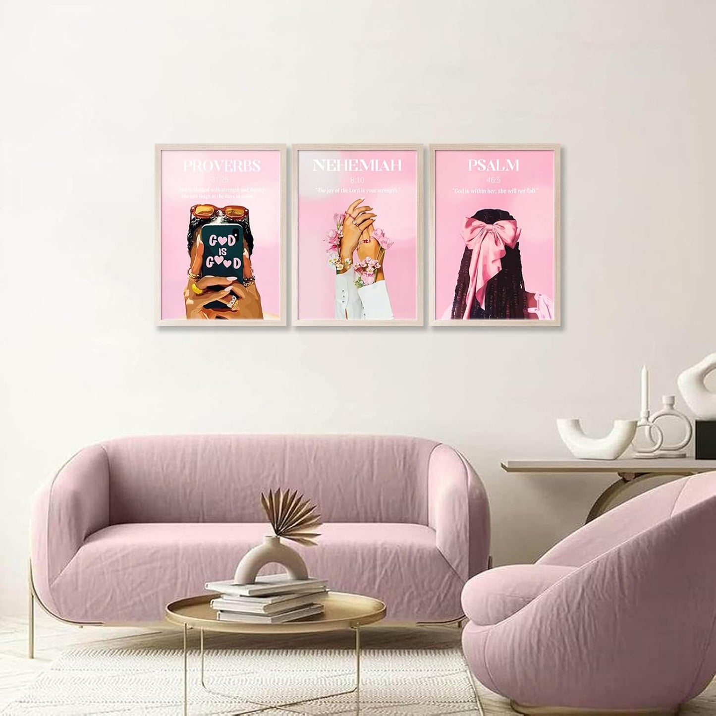 Lienzo decorativo para pared cristiano enmarcado con versículo bíbl...