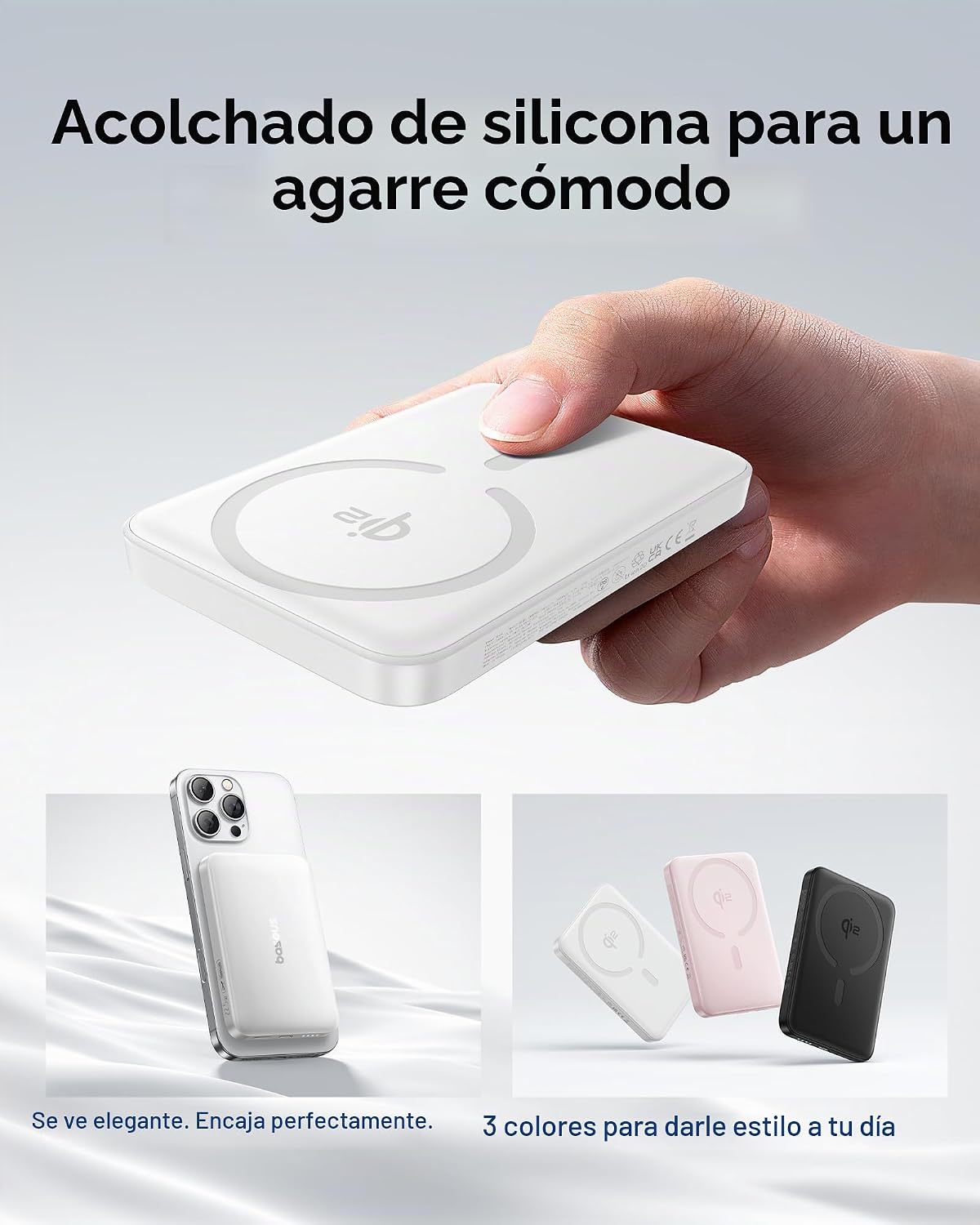Baseus Cargador Portátil para MagSafe, Qi2 Certificado 15W Banco de...