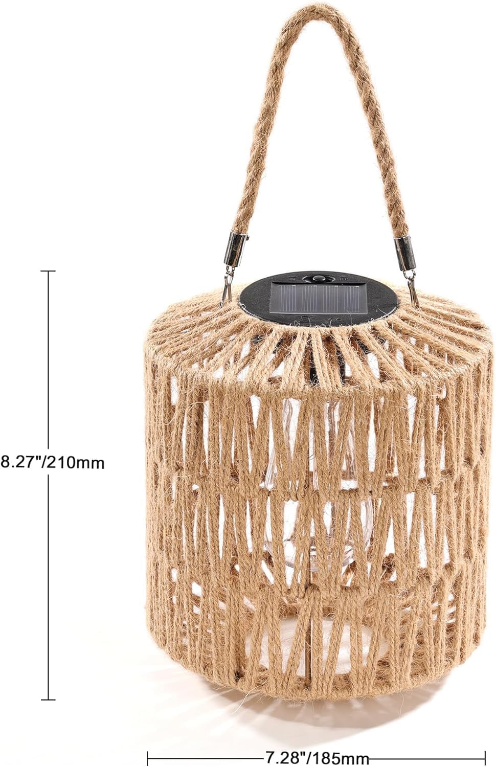 Cooo Linterna solar grande para colgar al aire libre, linterna de c...